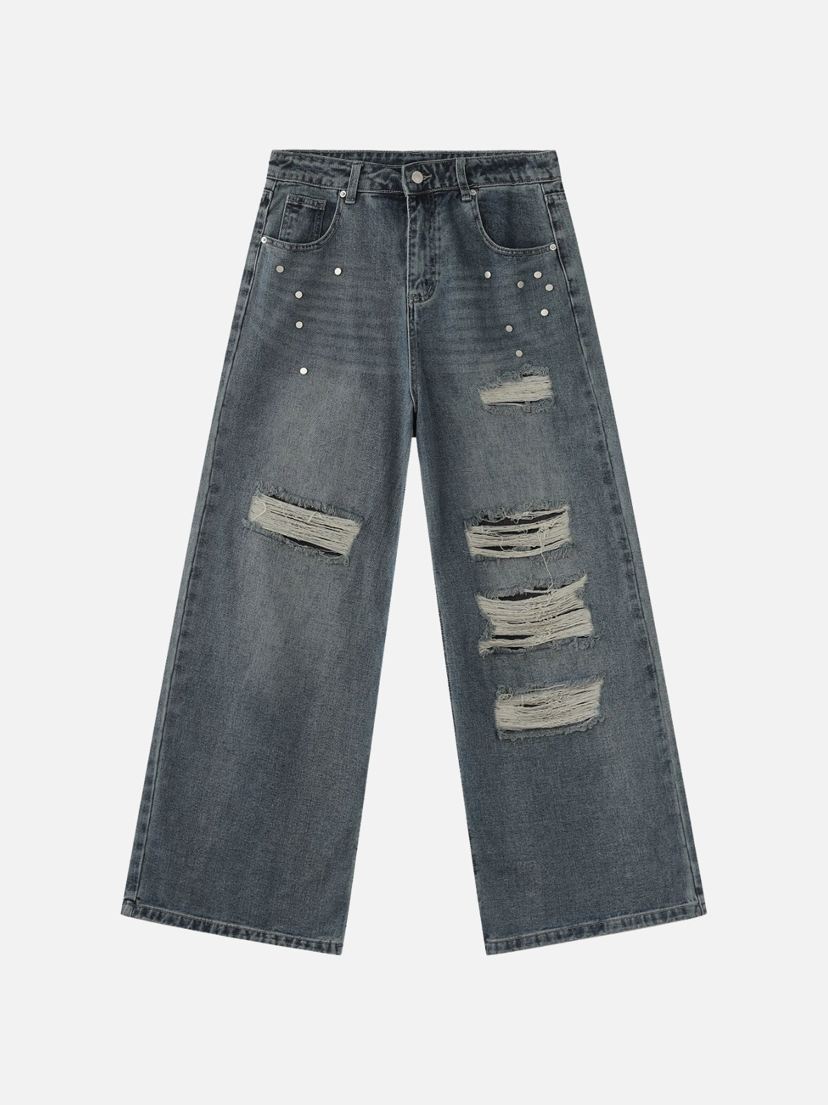 RIPPED - Baggy Graphic Jeans Blue | Teenwear.eu