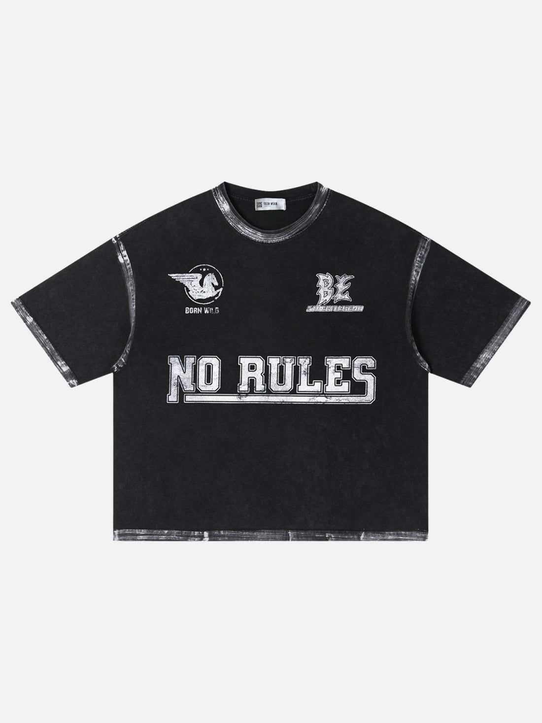 RULELESS - Graphic Boxy T-Shirt Black | Teenwear.eu