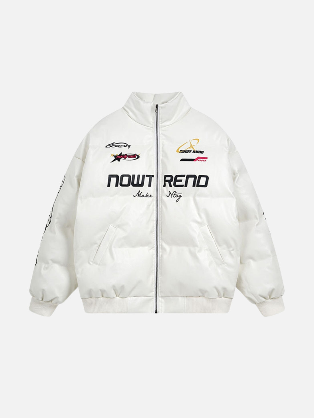 NOWTREND - Puffer Graphic Jacket Black | TEENWEAR.EU