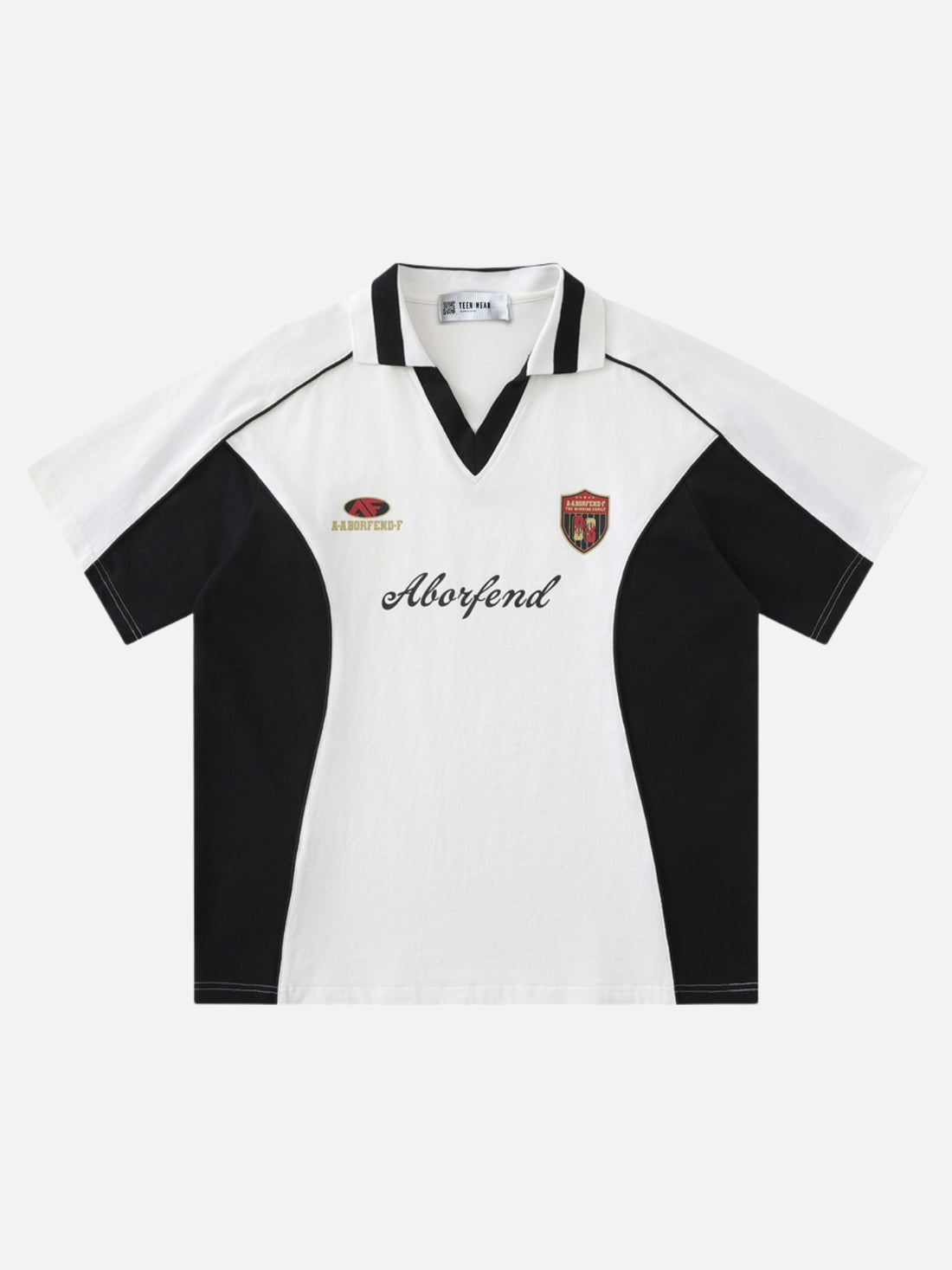 ABORFEND - Oversized Graphic Polo Shirt Red | Teenwear.eu