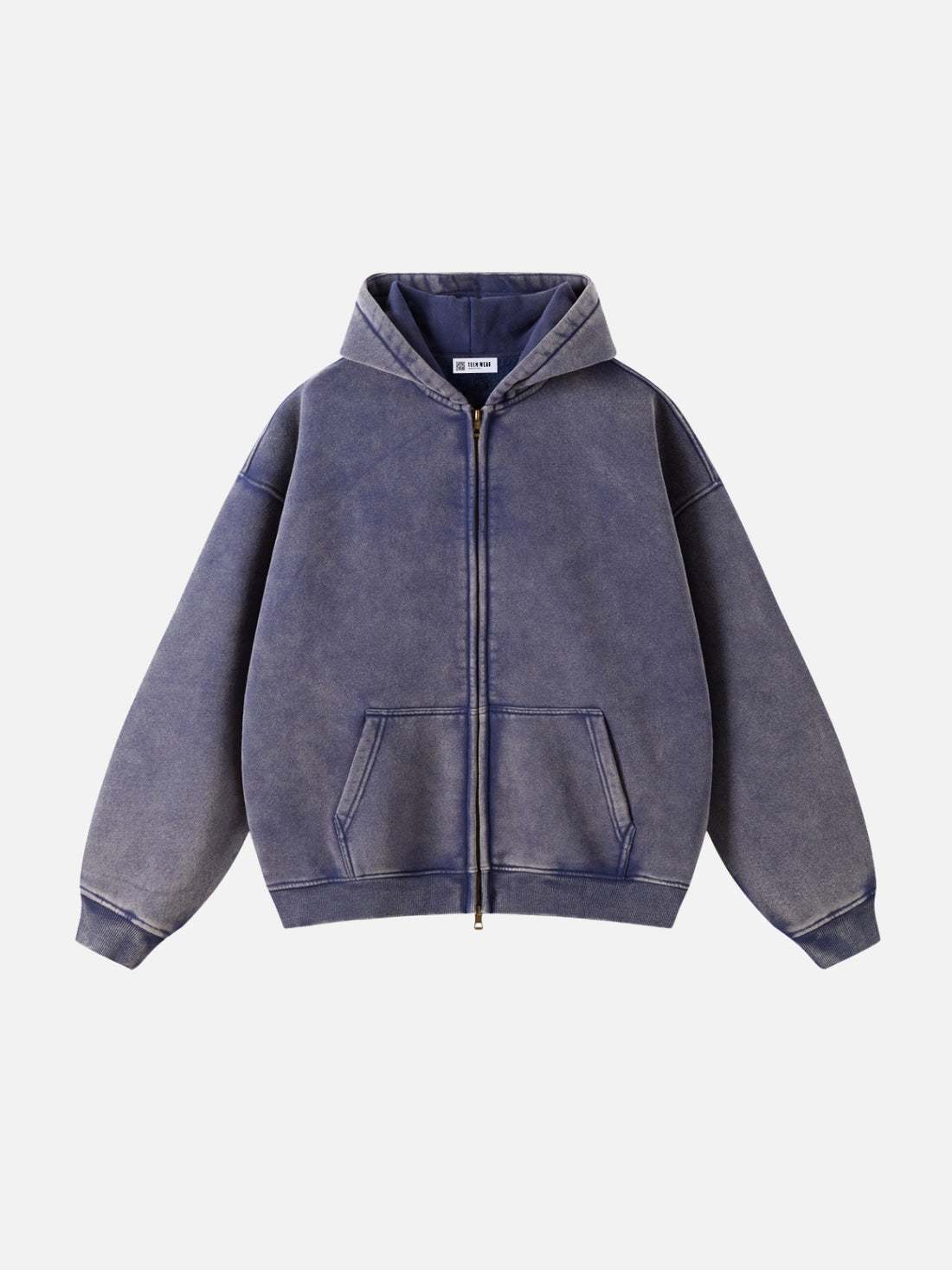 COMFY - Premium Oversized Zip Up Hoodie Blue | TEENWEAR.EU