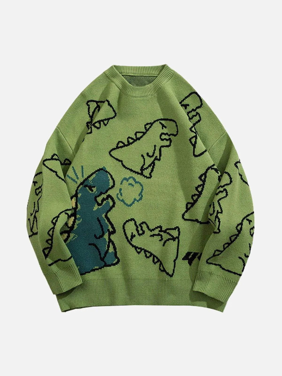 DINO - Oversized Graphic Sweater Blue | TEENWEAR.EU