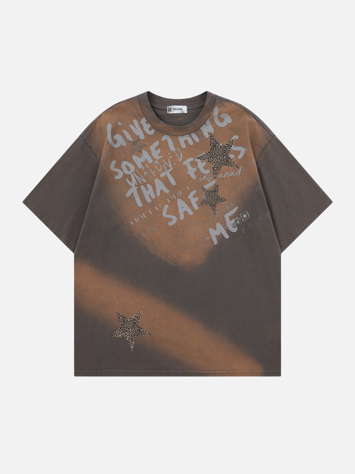 GLAMOURY - Oversized Graphic T-Shirt Brown | Teenwear.eu