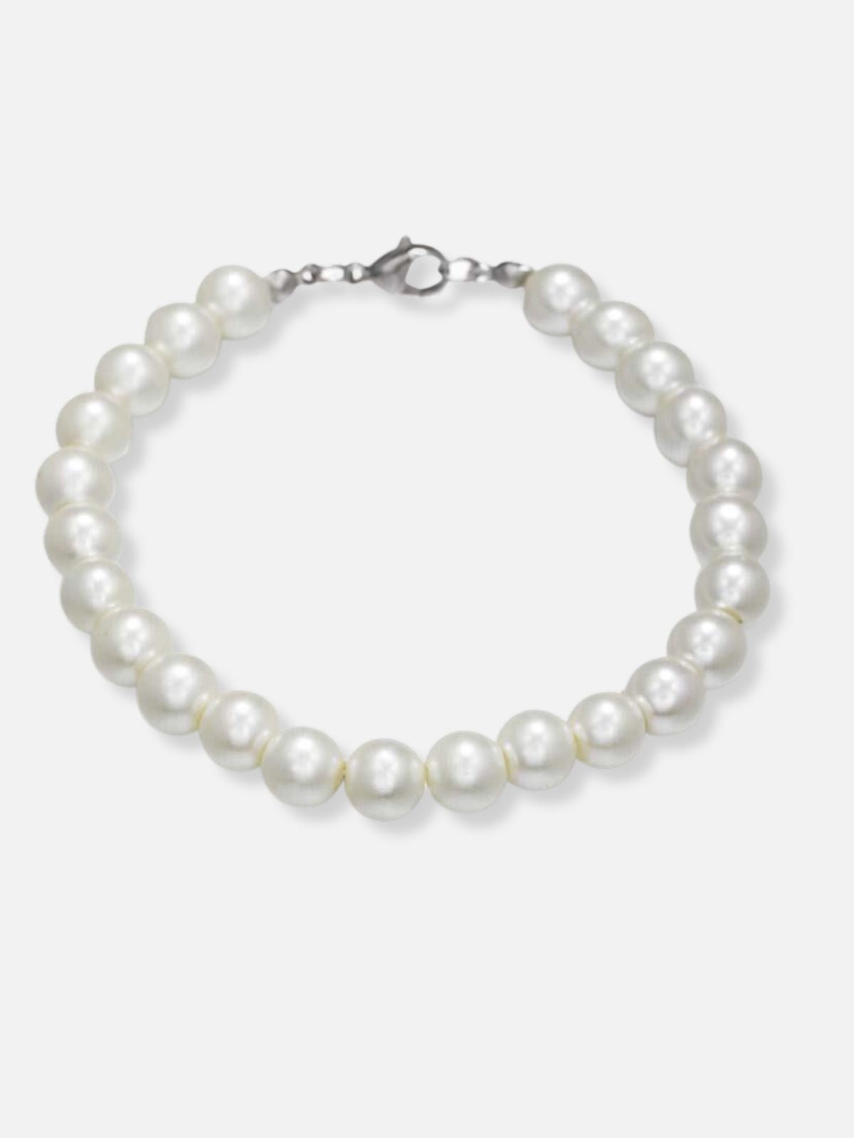 PEARLY - Pearls Imitation Bracelet White 8mm | TEENWEAR.EU