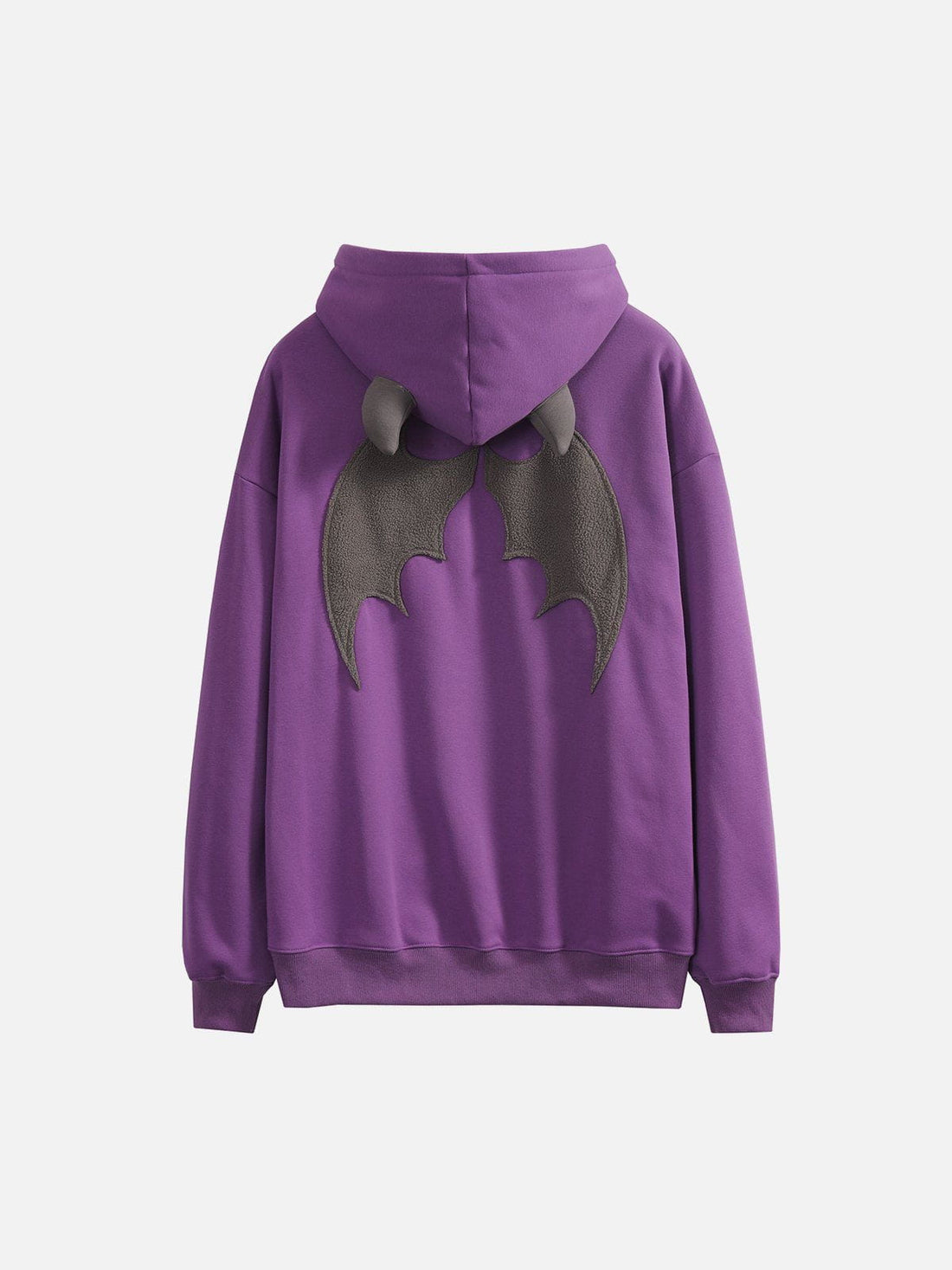 WINGS - Embroidered Zip Up Hoodie Purple | Teenwear.eu