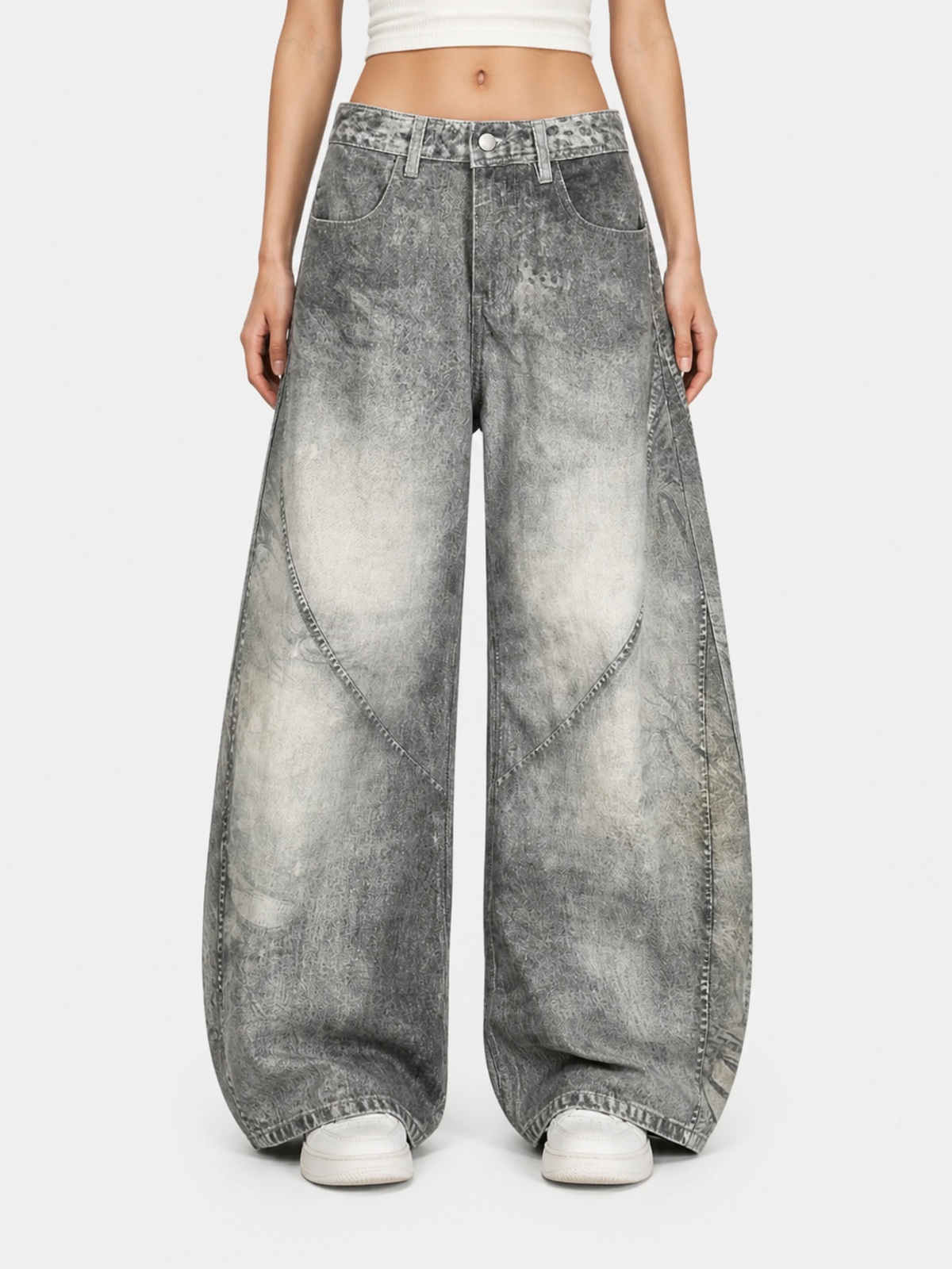 GREYO - Baggy Basic Embroidered Jeans | Teenwear.eu