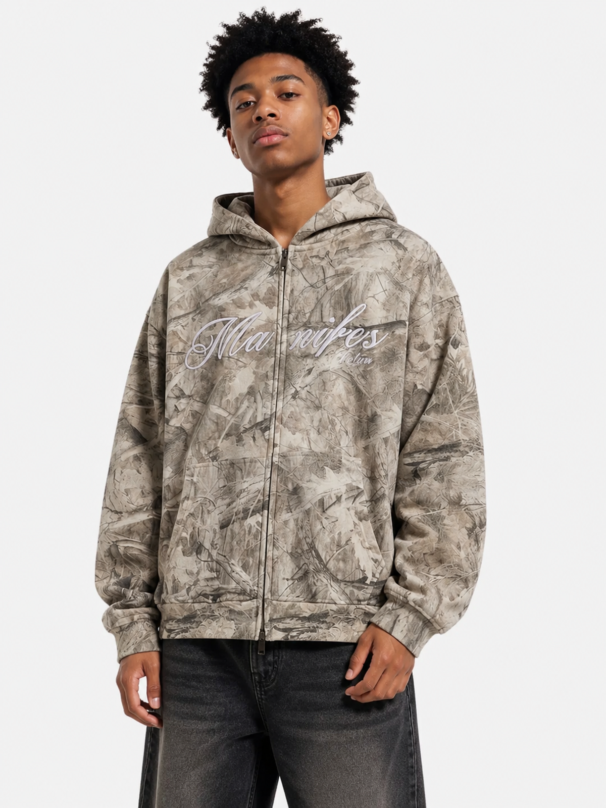 MANIFEX – Oversized Camouflage Zip Up Hoodie | Teenwear.eu