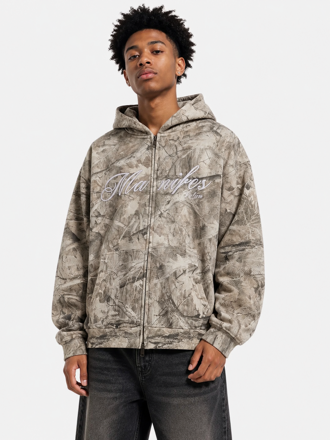 MANIFEX – Oversized Camouflage Zip Up Hoodie Camo | Teenwear.eu