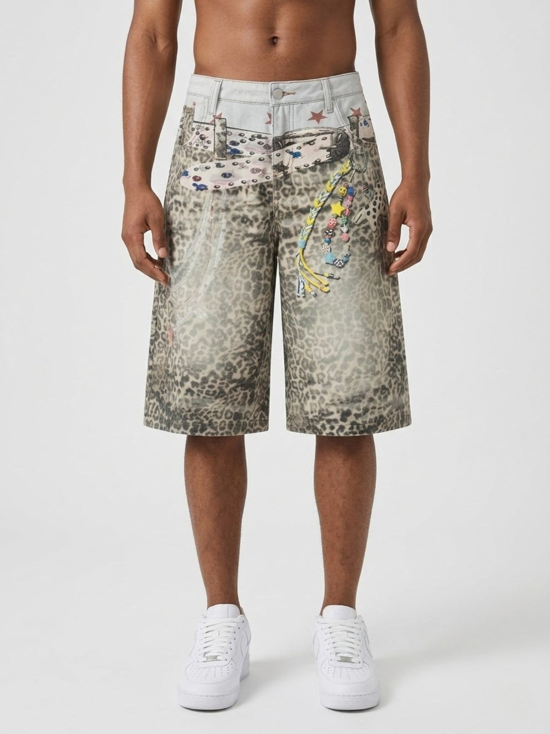 LEOPARDOS - Baggy Denim Jorts | Teenwear.eu