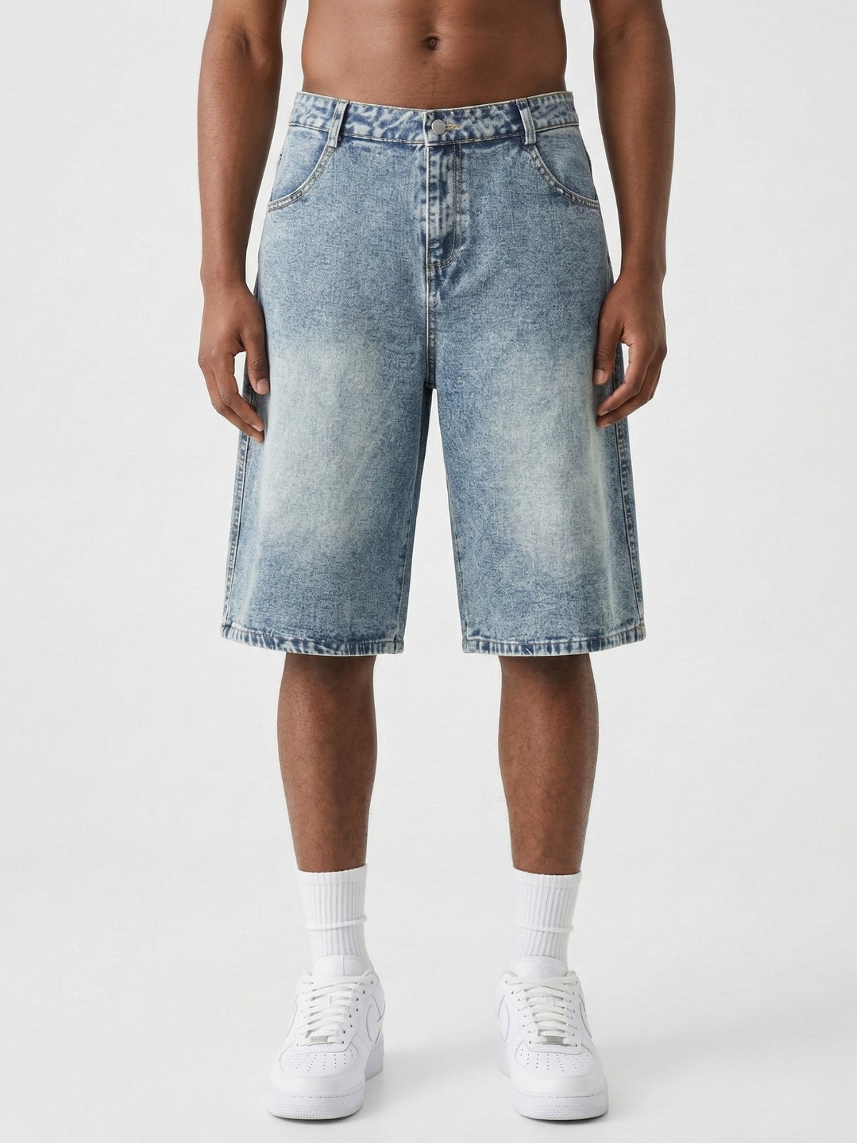 BOYNREN - Baggy Denim Graphic Jorts