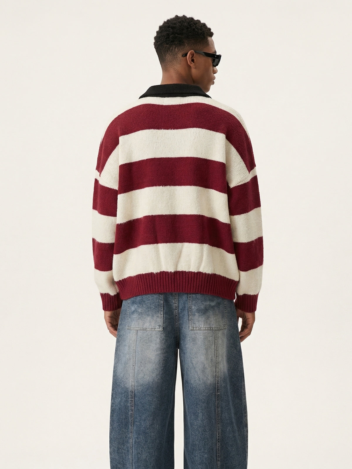 UNLOOSE - Oversized Embroidered Sweater Polo | Teenwear.eu