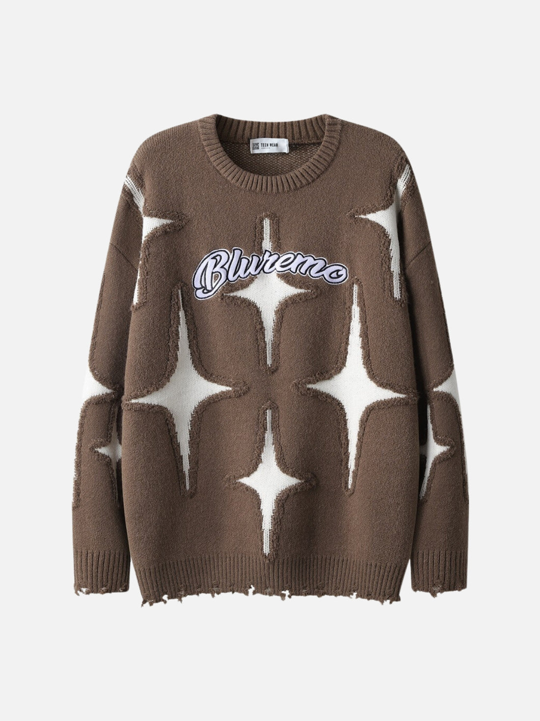 BLUREMO - Oversized Graphic Sweater Black | TEENWEAR.EU